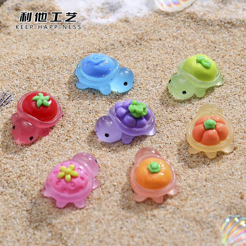 Aquarium Fish Names - 10pcs Landscaping Resin Crafts Glowing Turtle