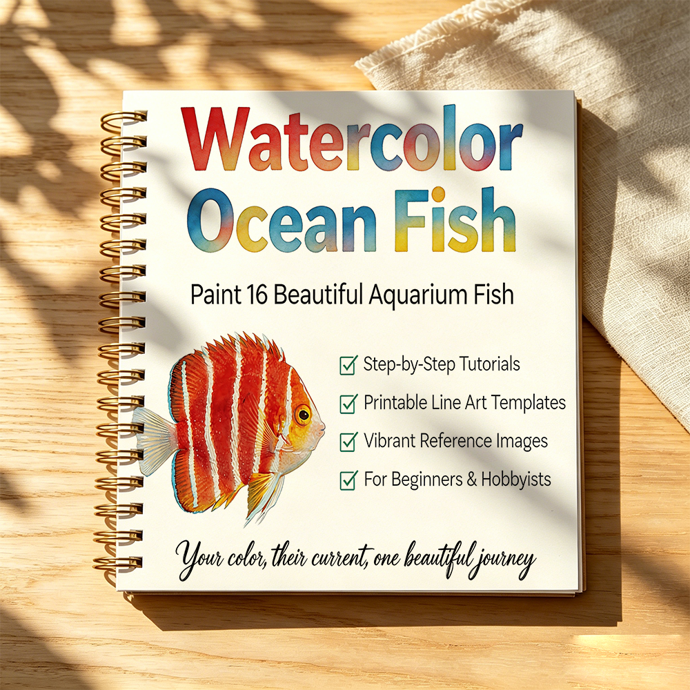 Draw Fish Aquarium - Watercolor Ocean Fish Tutorial, Step-by-Step to
