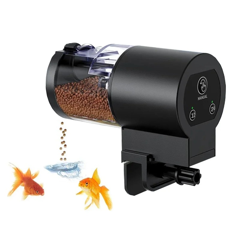 Aquarium Fish Feeder Automatic - 100ml Digital Automatic Fish Feeder with
