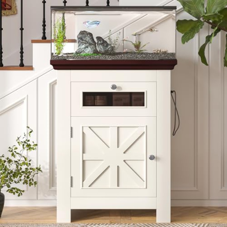 Draw Fish Aquarium - 10-15 Gallon Fish Tank Stand, Aquarium