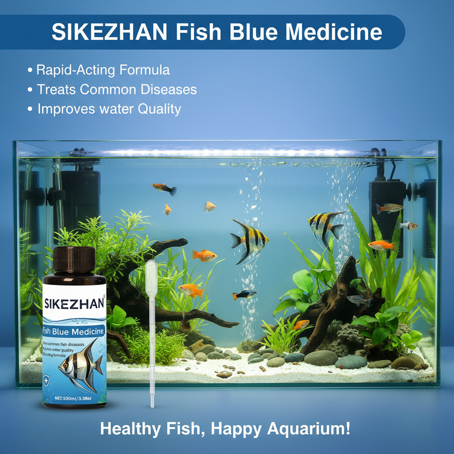 Large 500ml Methylene Blue Fis - огляд і ціна Aquarium Xxl