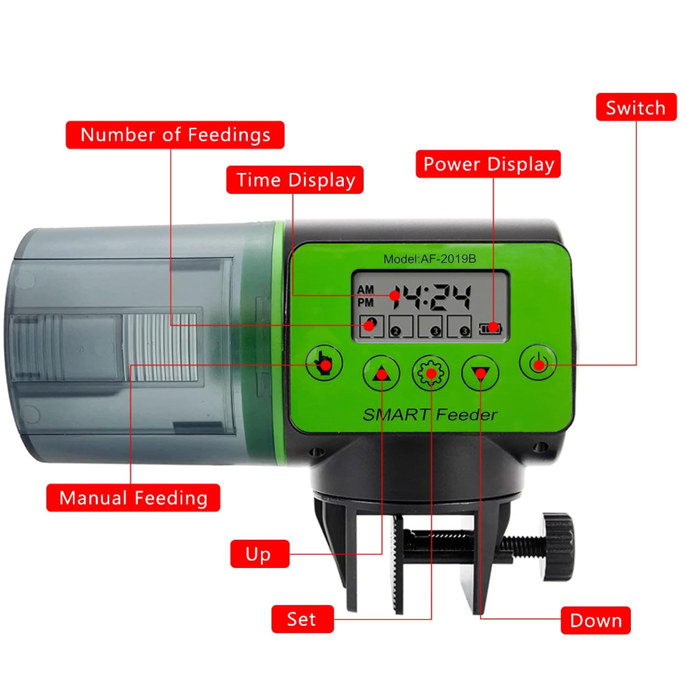 AF-2019B Automatic Fish Feeder - огляд і ціна Aquarium Fish Feeder Automatic
