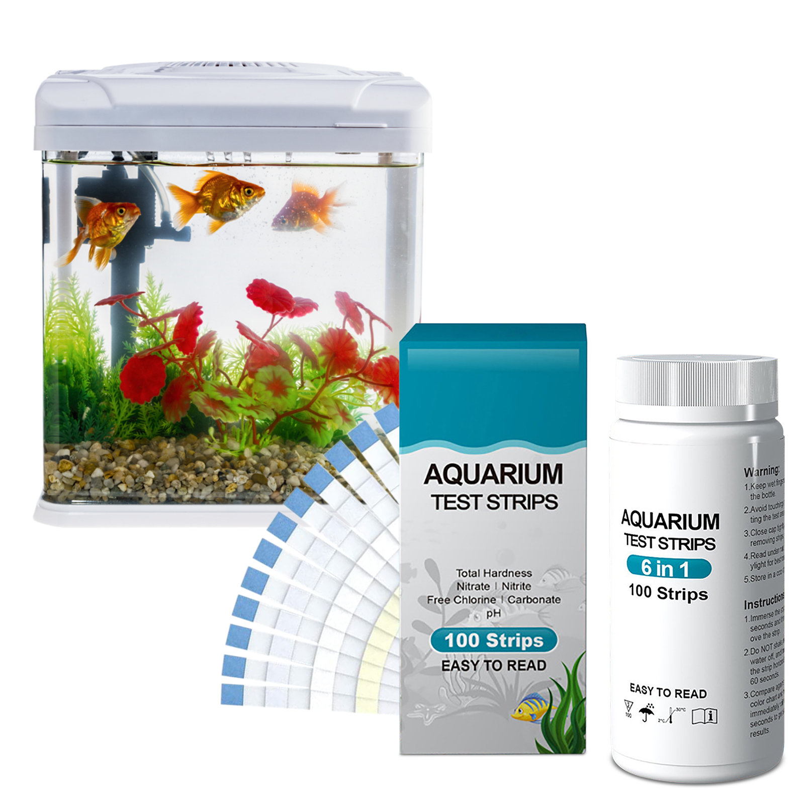 100pcs 6-in-1 Water Quality Te - огляд і ціна Aquarium Fish In Pond