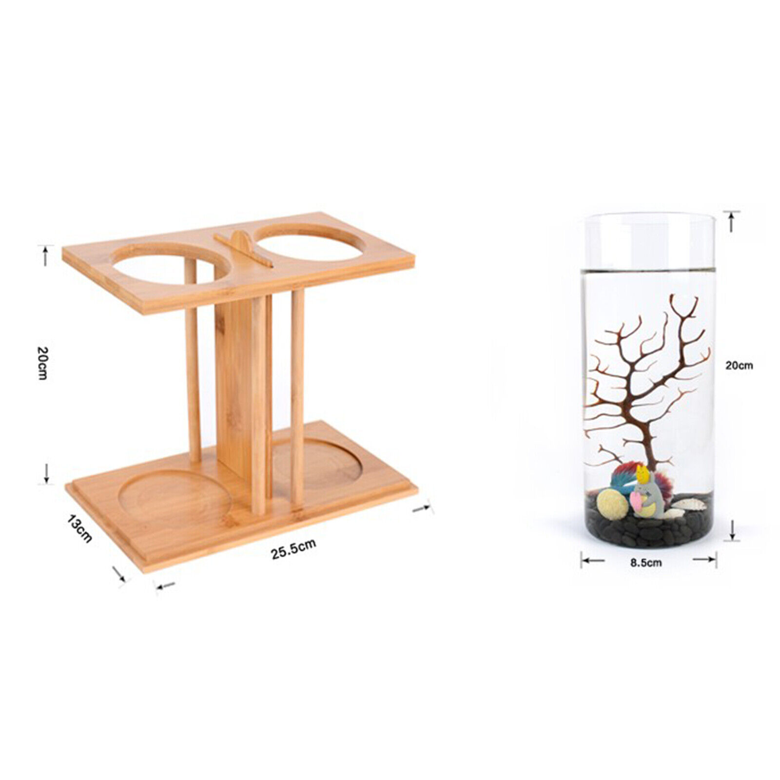 Glass Betta Fish Tank with LED - огляд і ціна Aquarium Fish Jar