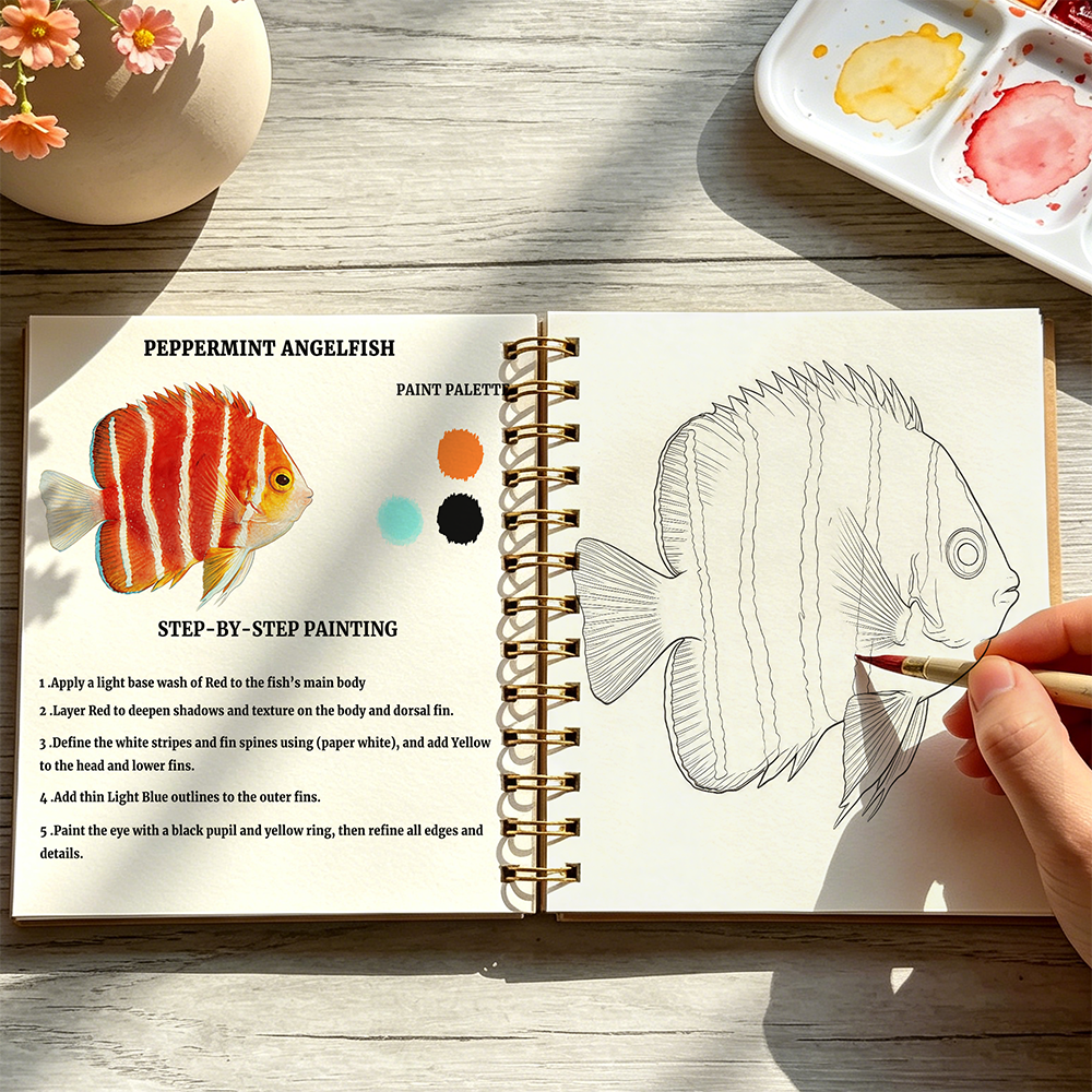 Watercolor Ocean Fish Tutorial - огляд і ціна Draw Fish Aquarium
