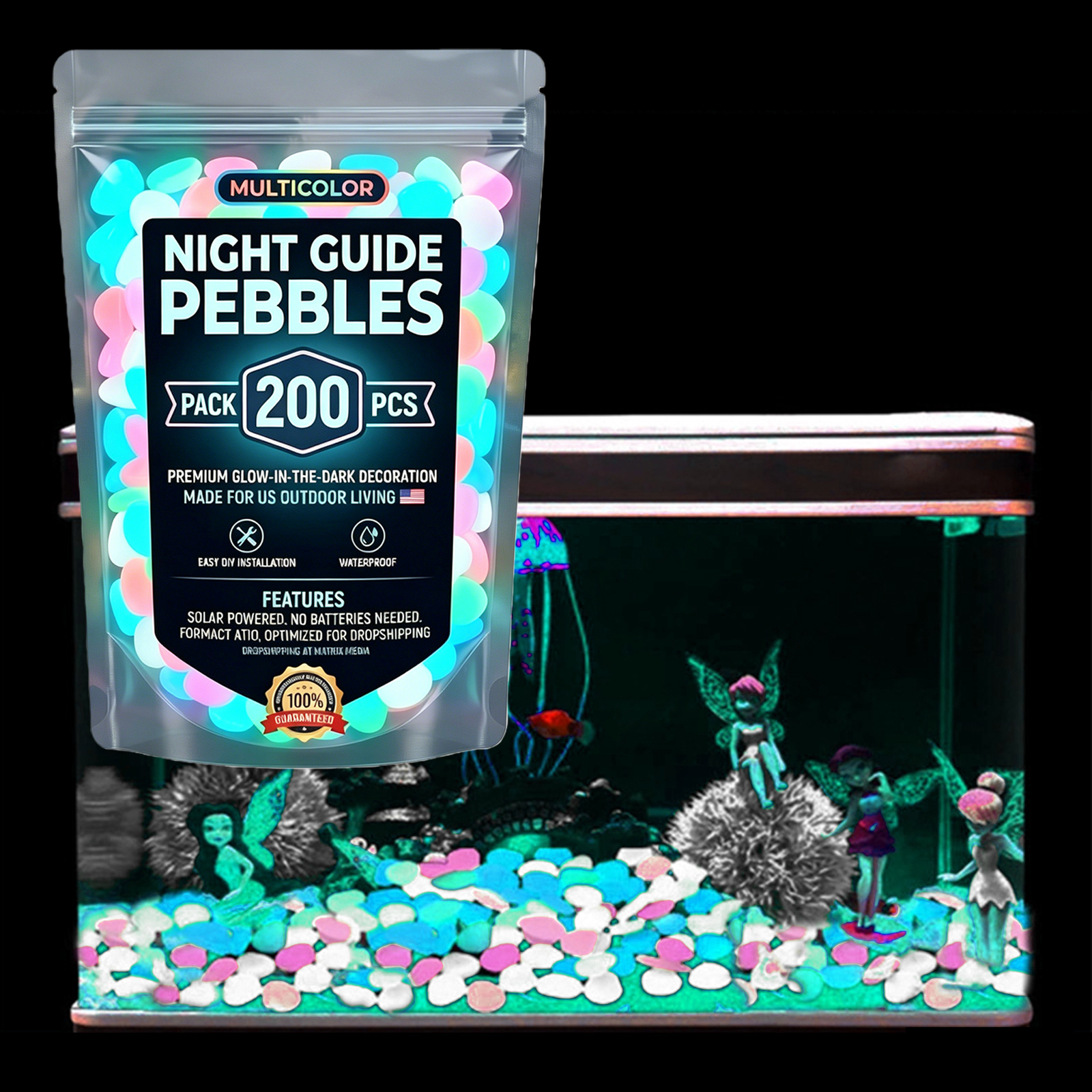 200/400/600/1000pcs Glow In Th - огляд і ціна Fish Aquarium Guide