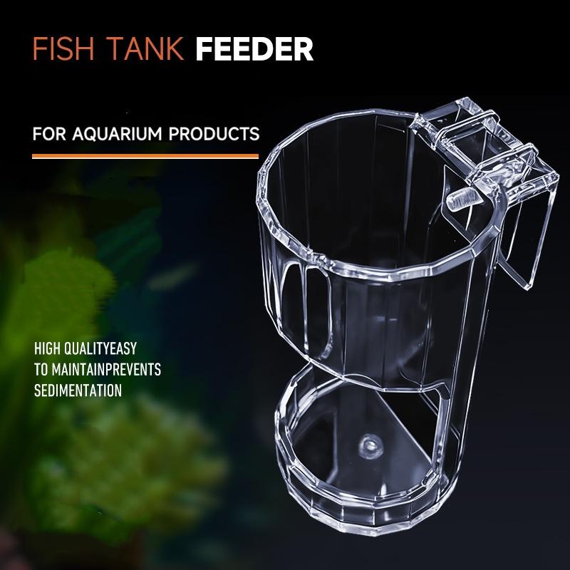 *1Pcs Transparent Acrylic Wall - огляд і ціна Aquarium Fish Feeder Automatic
