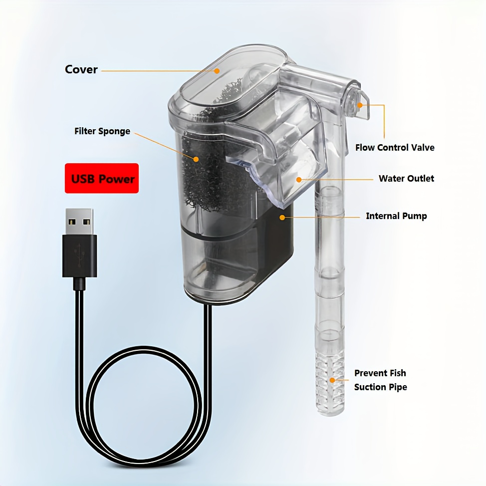 2.5W DC 5V Wall-hanging Filter - огляд і ціна Aquarium Xxl