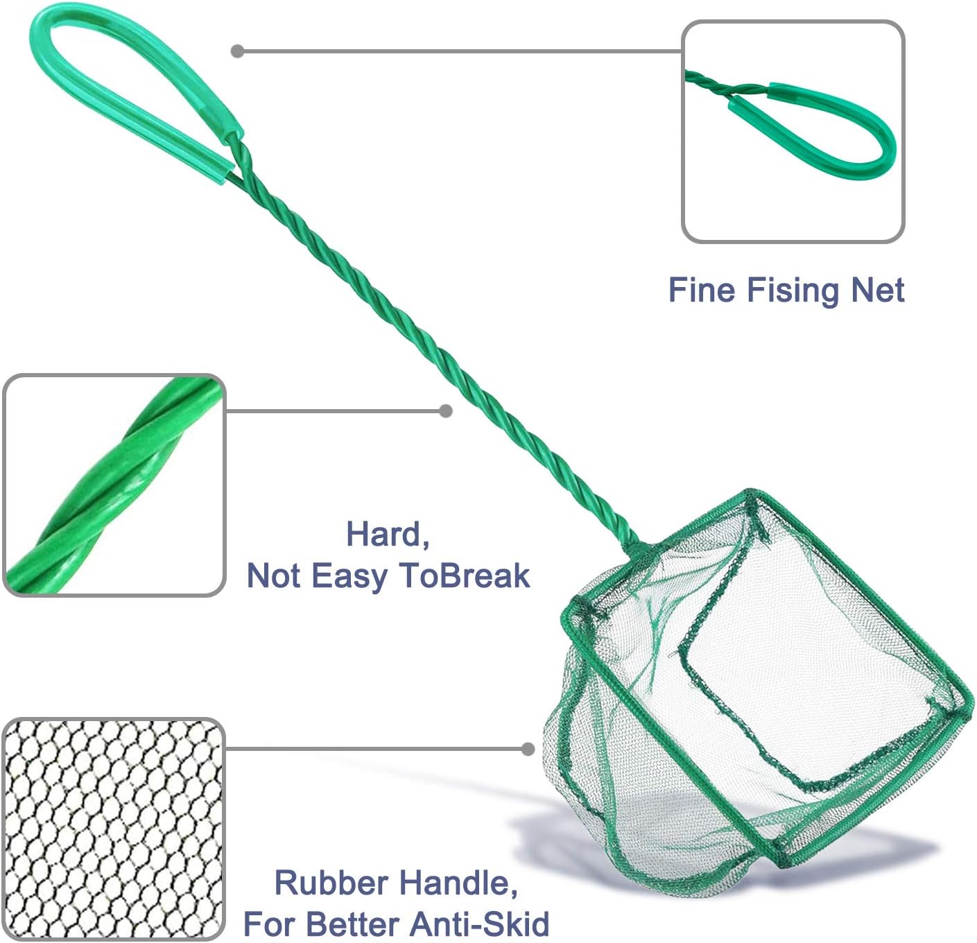 4 Inch Small Mesh Fish Catch N - огляд і ціна Aquarium Fish Net Small