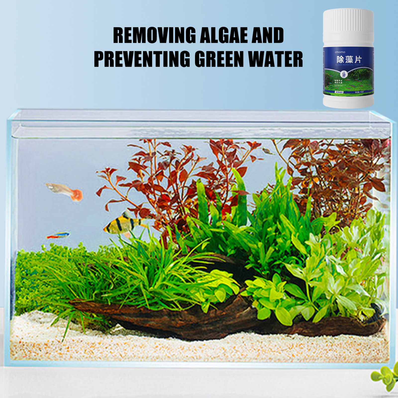 150 Tables Aquarium Algae Clea - огляд і ціна Aquarium Fish Green