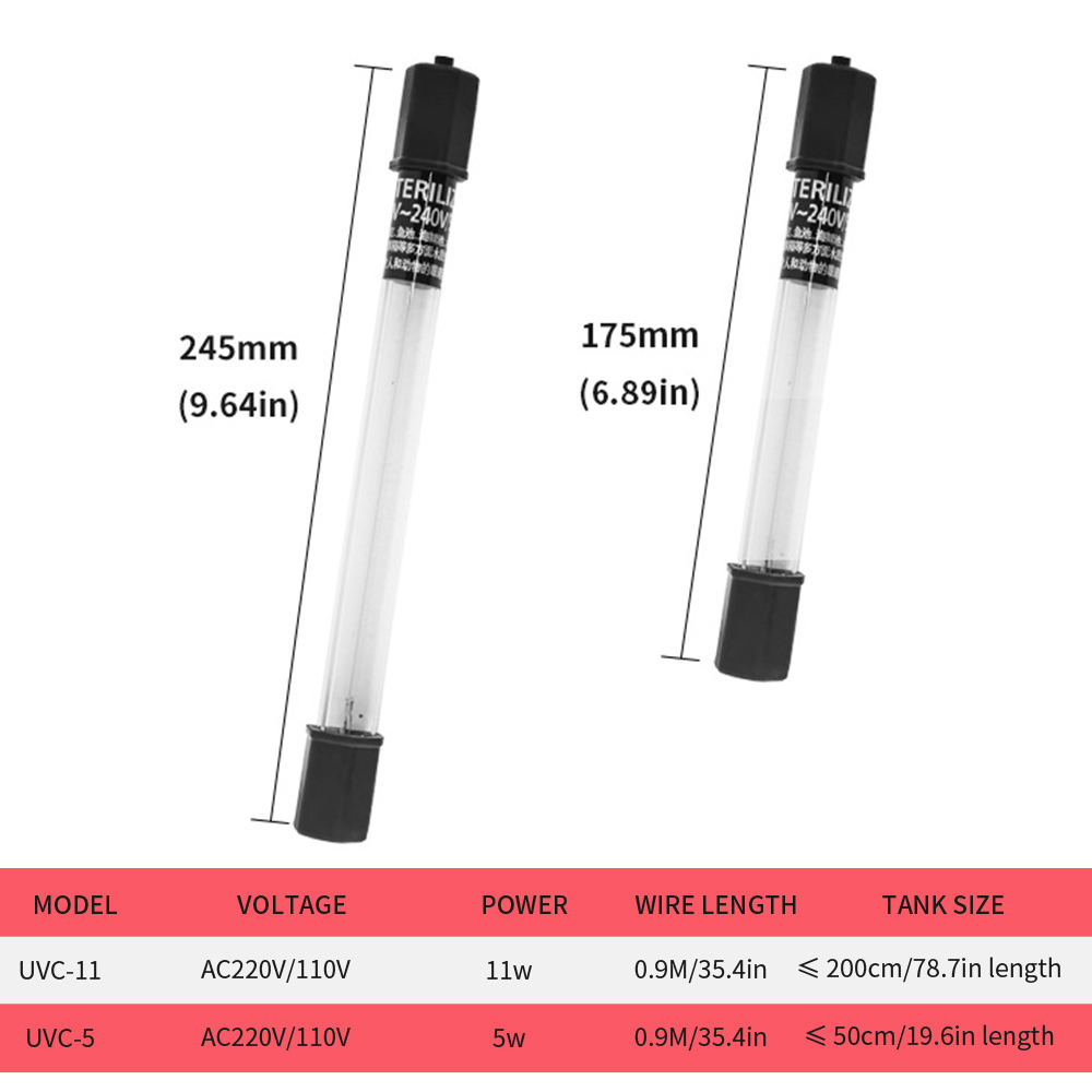 5W/11W Aquarium Clean Light UV - огляд і ціна Aquarium Fish Green