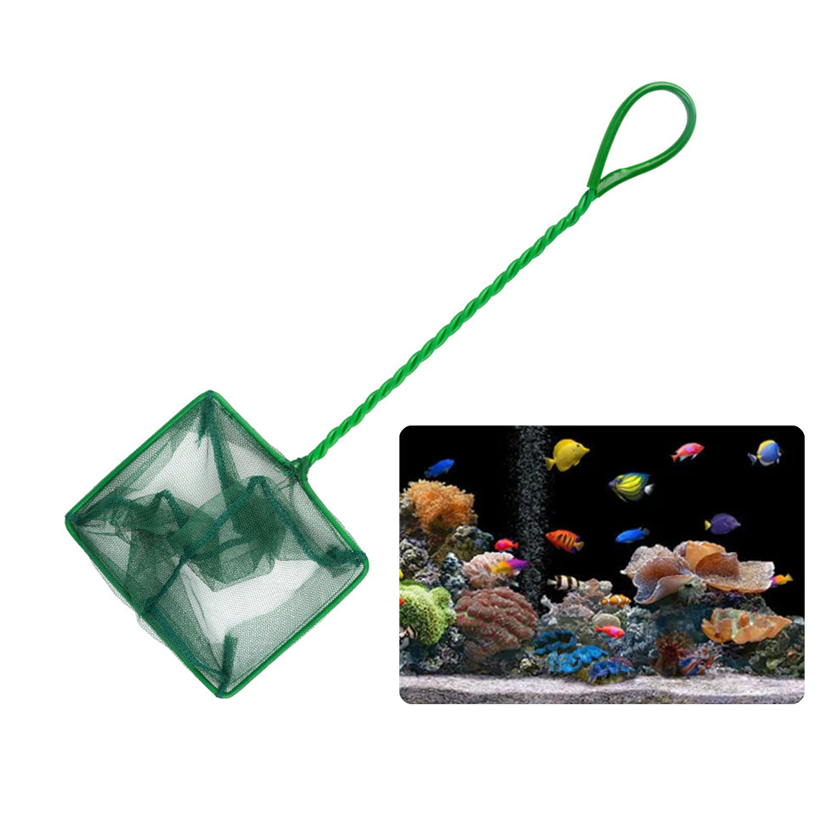 3~10 Inch Portable Nylon Green - огляд і ціна Aquarium Fish Net Small