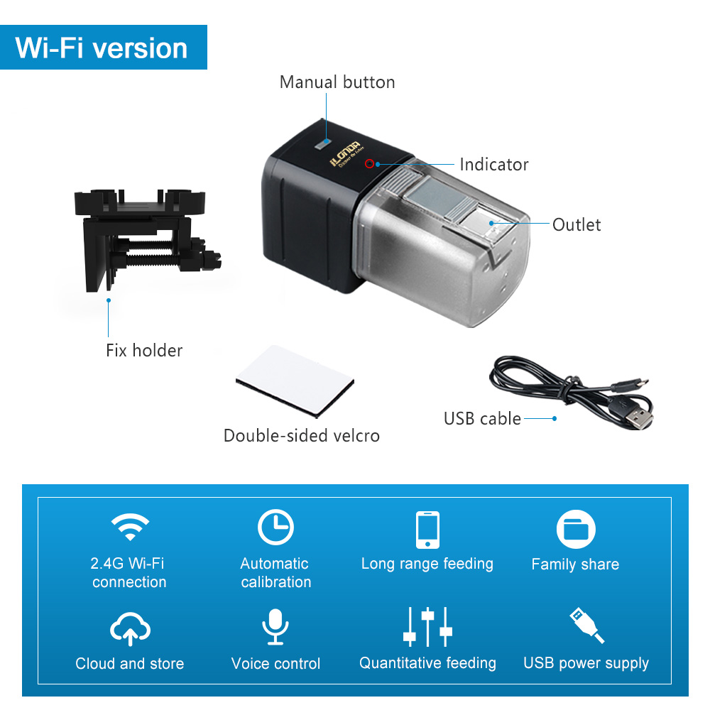 WiFi Fish Feeder Automatic Fis - огляд і ціна Aquarium Fish Feeder Automatic