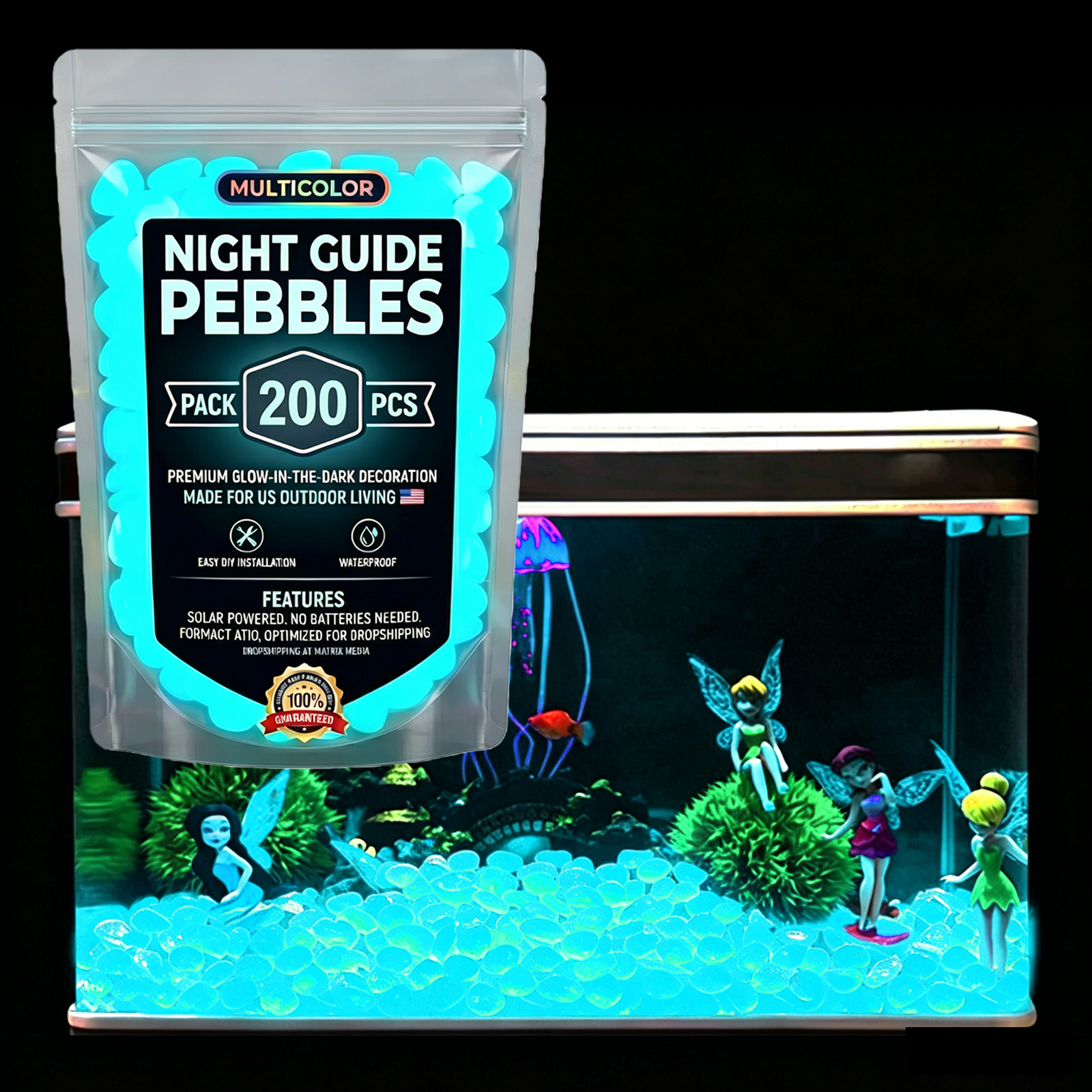 200/400/600/1000pcs Glow In Th - огляд і ціна Fish Aquarium Guide