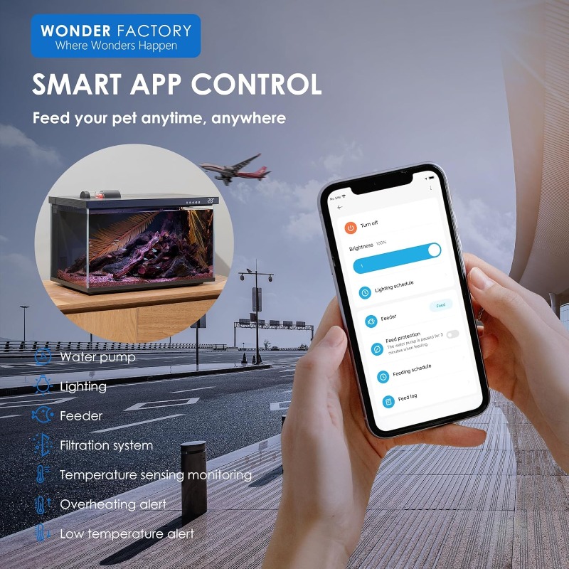 Smart Aquarium, Glass Fish Tan - огляд і ціна Aquarium Fish Feeder Automatic