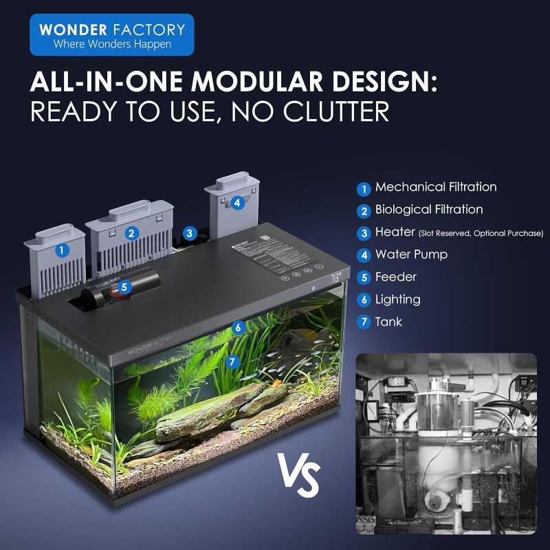 Smart Aquarium, Glass Fish Tan - огляд і ціна Aquarium Fish Feeder Automatic
